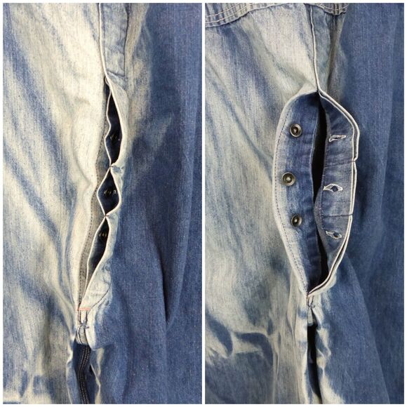 VTG JCPenney Big Mac 70s Denim Overalls Carpenter 43X30.5 Square Back Union Made - Picture 9 of 16